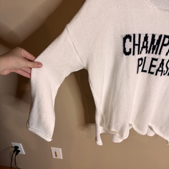 Champagne Please white sweater - so soft!! - Picture 2 of 5